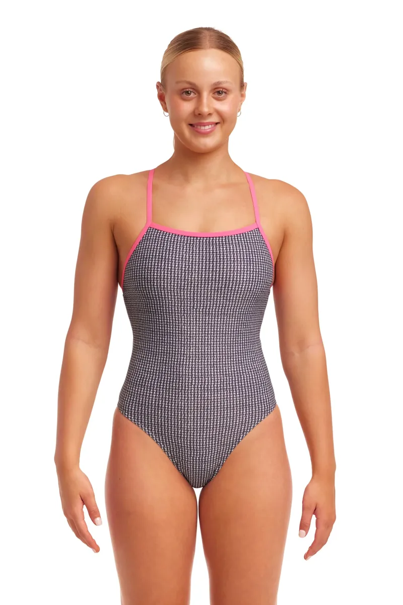 Funkita Ladies Tie Me Tight One Piece Dark Hound-1